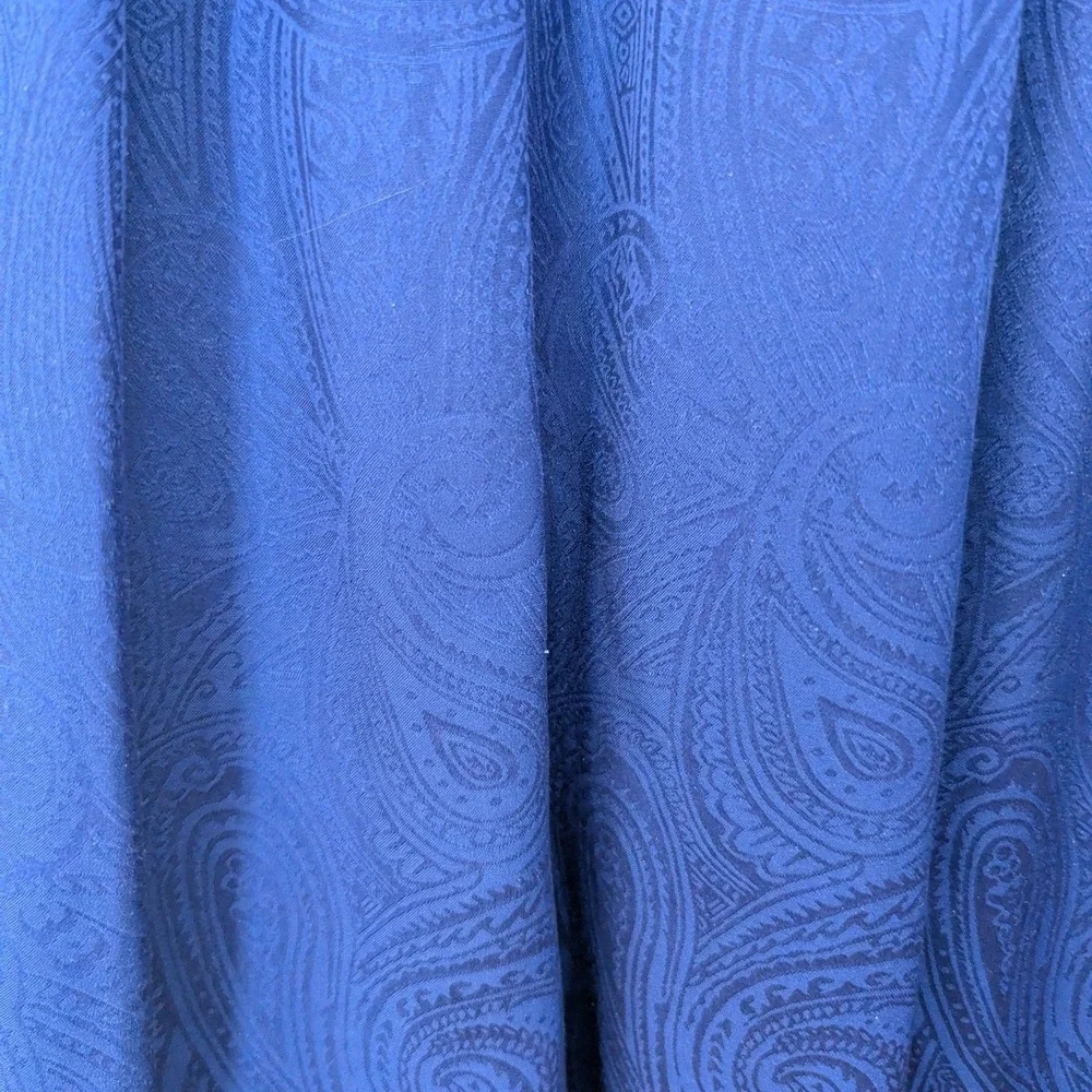 Vtg 90's‎ Talbots 100% Silk Matching 2 pc  Set Jacket Skirt Paisley Gold Buttons
